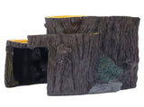 Resin Mini Stump Shape Hiding Hole Wooden Cave Artificial Aquarium Plants Ornaments for Shelter V1294-YM0715-3115210274111