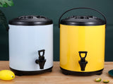 SOGA 12L Stainless Steel Insulated Milk Tea Barrel Hot and Cold Beverage Dispenser Container with VICDISPENSER12LWHT