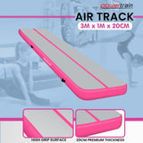 Powertrain 3m x 1m Air Track Inflatable Gymnastics Mat - Pink IFM-XBO-003-PK