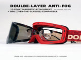 DOTUGE DGZ-Z19XS Series Ski Goggles with Magnetic Quick-Change Lens, Double-Layer Anti-Fog UV400 HD V1341-ZY-YDZWJR6X-F