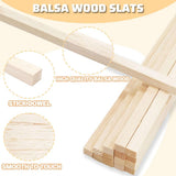 50 Pcs Dowel Rods Wood Sticks, 1/4" x 12" Square Wooden Dowels Unfinished Hardwood Sticks for Craft V1370-AZ4-15017