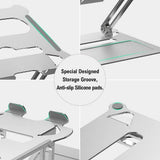 Adjustable Laptop Stand, Ergonomic Laptop Holder - Silver V1263-JX-5157