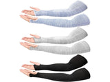 3 Pairs Elderly Arm Sleeves for Thin Skin Protective Arm Covers with Thumb Hole Arm Protectors from V1369-AZ3-W-18992