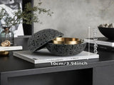 Nordic industrial style concrete ashtray, handcrafted with natural texture, detachable stainless V1232-SNYHG002