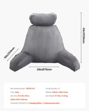 Reading Pillow, Large Bed Pillow with Removable Headrest, Back Pillow with 3 Pockets, Shredded V952-KCXYDZHS0000OIZHF001V0