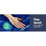Giselle Bedding Faux Mink Quilt Blue Queen QUILT-FM-TEAL-Q