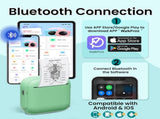 Mini Bluetooth Thermal Printer for Study, Journaling, and Labeling Inkless Wireless Printing with V1341-ZY-W8KTTKD7-PURPLE