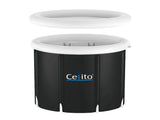 Weisshorn Portable Ice Bath Tub 80X80CM Inflatable Folding Bathtub Spa Massage ICE-TUB-80X80-BK