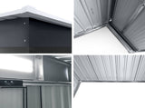 Giantz Garden Shed 2.38x1.31M Sheds Outdoor Storage Tool Metal Workshop Shelter Sliding Door SHED-FLAT-4X8-ABC