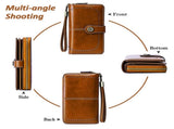 Leather Wallet Women Rfid Blocking Large Capacity, Zip Around Long Wallet - Pu Phone Clutch Purse, V1189-LWWAL-20260325-00079