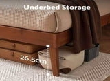 Artiss Bed Frame Queen Size Wooden Bed Base Walnut SPLAY WBED-SPLAY-Q-WAL-AB