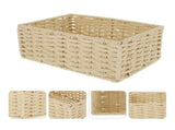 Woven Rattan Style Desktop Organizer Basket for Sundries Storage, Multi-Purpose Storage Box for Home V1370-AZ4-09966