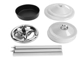 Floor Ashtray Self Cleaning Detachable Adjustable Height Standing Ash Tray with Lid for Restaurant V1294-YM0901-3117240135812