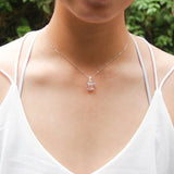 Gift Box - Aroma Necklace White Gold - Planet Lunar Lavender Purify Oil Blend V760-GBAJ - 5