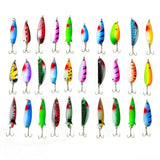 30Pcs Spoon Lures Metal Lures Set Colorful Fishing Spinners Baits with Treble Hook for Saltwater V1369-AZ3-W-21418