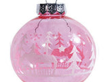 12Pcs Xmas Ball Ornament Round Party-Pink 8cm V1263-JX-774