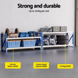 Giantz 2x 0.9M Garage Shelving Workbench Warehouse Rack WR-F-20060-900BG-ABX2