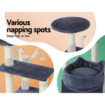 i.Pet Cat Tree 110cm Tower Scratching Post Scratcher Wood Condo House Bed Toys PET-CAT-FL025-GR