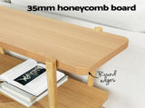Artiss Console Table 92CM 2-tier Pine Sera FUR-S-CST-01-WD