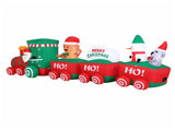 Jingle Jollys Christmas Inflatable Santa Train 3.6M Length LED Decorations Illuminated XMAS-INF-TRAIN-12FT