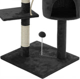 CARLA HOME 140cm Cat Tree for Indoor Cats with Plush Perch, Sisal Scratching Posts & Condo for V178-36380