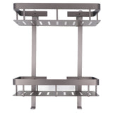 Bathroom Storage Shelf Double Layer Aluminium Alloy Surrounding Edges Wall Mounted Shower Shelf V1294-YM0901-3112240046811