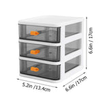 Small White Drawer Organizer, 1-Piece PP Desk Storage Box for Home and Office Organization V1192-AZ-W-22601
