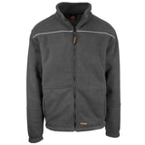 Mens Full Zip Sherpa Polar Fleece Jumper Lined Warm Winter Jacket Pullover - Black - L V563-CJ35-BLK-L