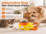 Cat Treat, Duck Treat Dispenser with Adjustable Openings & Slow Feeder Puzzle, Interactive Pet V1366-AZ2-W-11647