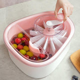 Fruit Cleaner Spinner - Fruit Washer Spinner Bowl with Lid, Large Capacity Fruit Washer Spinner with V1259-DP01-A-3024