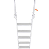 Dock Ladder Flip Up 5 Steps, 350lbs Load Capacity, Aluminum Pontoon Boat Ladder with 4" Wide Step & V952-MTXTSFSJFHXJDZKVCV0
