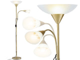 Artiss Gold Floor Lamp with Reading Light Mother and Child Standing Lamp with 360 Flexible LAMP-FLOOR-SF-1171-GD
