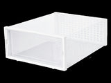 Stacked Shoe Rack Storage Boxes 12 Pcs Stackable Clear Plastic Display Cases SHOEBOX1008-12PC-AU