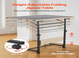 1500 Piece Puzzle Table with Legs, 4 Drawers and Cover, 86x63cm Portable Wooden Board with Wheels, V952-PTZ1500JXWGJ4VSU5001V0