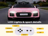 Ride On Car Licensed Audi R8 12V Electric Car for Kids Battery Pink RCAR-R8-S-PK