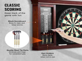 Dartboard and Cabinet Set, Ready-to-Play Bundle Official Size Dartboard Cabinet Set, Steel Tip Dart V952-MJTZZXBFHJK0P1LMJV0