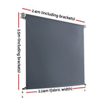 Instahut 2.4X2.5M Outdoor Blinds Awning Roll Down Canopy Retractable Outdoor Blinds Window Shade AWN-B-DOWN-PS-24-GREY