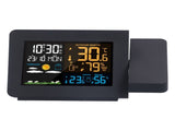 Multifunctional Weather Clock Projected Color Screen Black Portable Humidity Thermometer V1294-YM0901-3113210188611