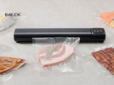 2-in-1 Food Vacuum Sealer With Cutter, Mini Portable Vacuum Sealer Machine Cordless Rechargeable V1366-AZ2-W-26893