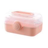 Medicine Storage Box Plastic Multi Layer Large Capacity Medicine Cabinet for Household Pink V1294-YM0716-3117220183211