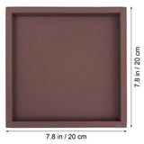 Indoor Planting Tray Anti Slip Bottom Plastic Plate Coffee 1Pack 8.9x8.9x1.4in V1369-AZ3-W-15956