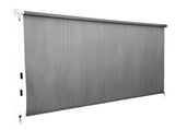 Instahut 3X2.5M HDPE Straight Drop Awning Outdoor Roller Blind Shade Screen Grey AWN-B-DOWN-HDPE-30-GR