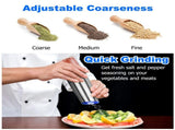 Salt and Pepper Grinder Electric Gravity Grinder, Refillable Automatic One-Hand Operated Mill Set V1192-AZ-W-13157