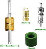R410A Mini Split Adapter Kit, 5/16 inch to 1/4 inch Coupler and Valve Core Remover for Air V1189-LC-AMZ-00343