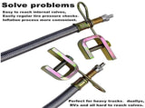 Valve Stem Extensions,4Pcs 7Inch/180mm Dual Flexible Stainless Steel Braided Valve Stem Extenders V1192-AZ-W-20905