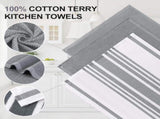 Homaxy 100% Cotton Terry Kitchen Towels, 4 Pack and Premium Kitchen V1258-DP02-F-156