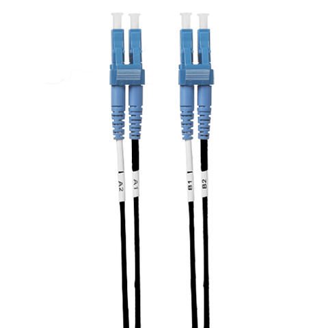 10m LC-LC OS1 / OS2 Singlemode Fibre Optic Cable: Black FL.OS2LCLC10MBL