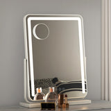 Embellir Makeup Mirror 40x50cm Hollywood Vanity with LED Light Strip Rotation MM-E-STAND-4050LED-WH