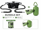 Hands Free Dog Leash Running Belt with Adjustable Bungee Lead, Multi Pocket Outdoor Waist Bag V888-ELOSUNG57068-1