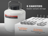 Liquid Nitrogen Tank, 10 L Aluminum Alloy Liquid Nitrogen Container, LN2 Tank Dewar with 6 Canisters V952-CZXYDG10L000IEX2HV0